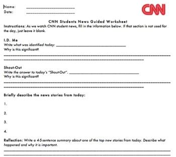 cnn student news worksheet pdf
